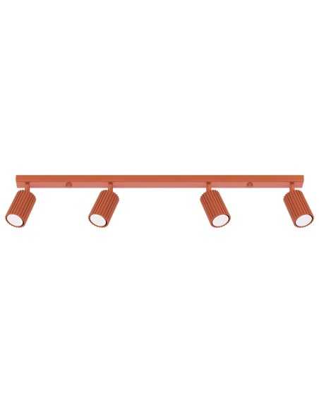 Lámpara de techo KARBON 4L rojo ocre