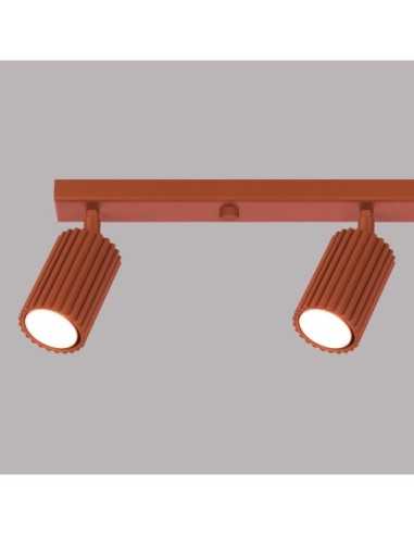 Lámpara de techo KARBON 4L rojo ocre