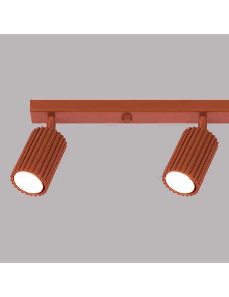 Lámpara de techo KARBON 4L rojo ocre