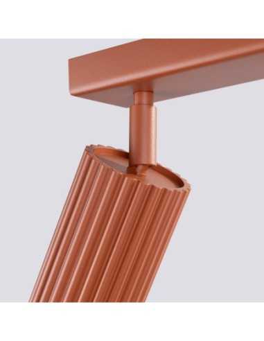 Lámpara de techo KARBON 4L rojo ocre