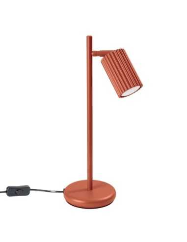 Lámpara de mesa KARBON rojo ocre