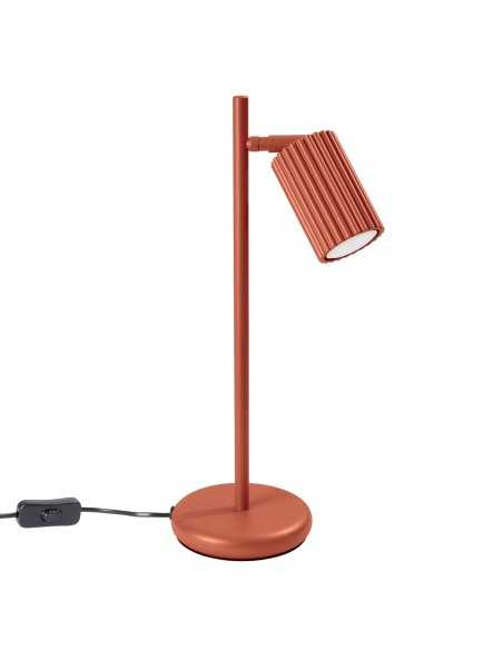 Lámpara de mesa KARBON rojo ocre
