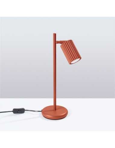 Lámpara de mesa KARBON rojo ocre