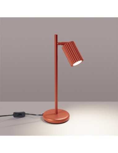Lámpara de mesa KARBON rojo ocre