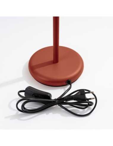 Lámpara de mesa KARBON rojo ocre