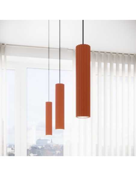 Lámpara de mesa KARBON rojo ocre