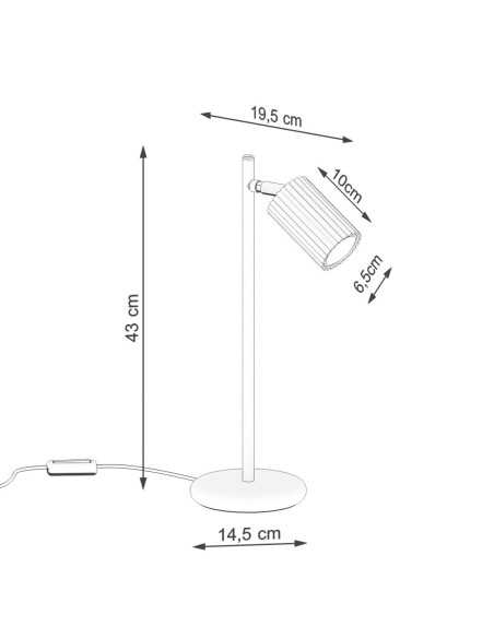 Lámpara de mesa KARBON taupe