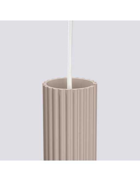 Lámpara colgante KARBON 3L taupe