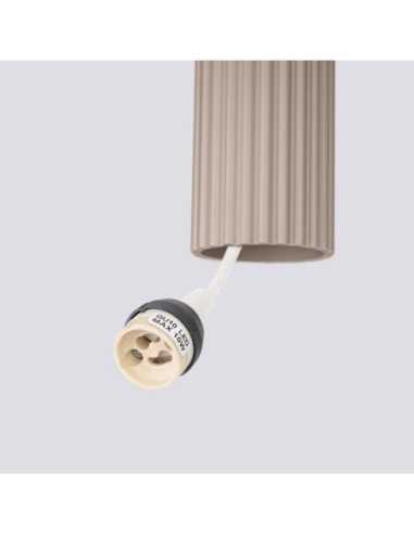 Lámpara colgante KARBON 3P taupe