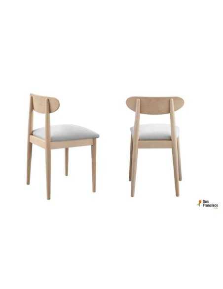 Silla de comedor Moderna con respaldo de madera