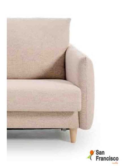 Sofá cama diseño Nórdico con pata de madera