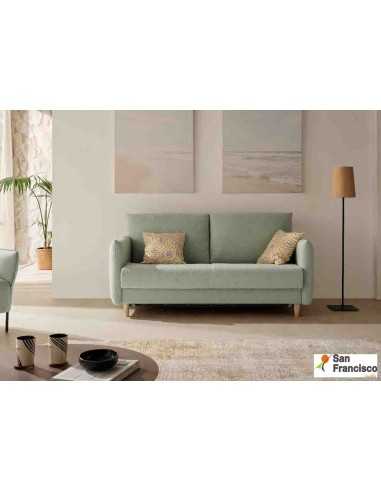 Sofá cama diseño Nórdico con pata de madera