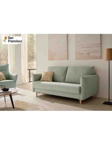 Sofá cama diseño Nórdico con pata de madera