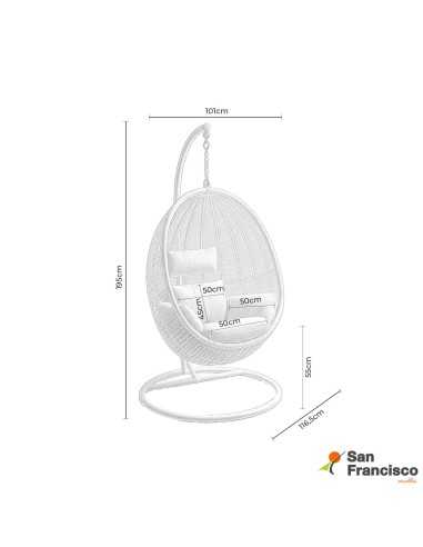 Sillón Colgante de diseño para exterior gris