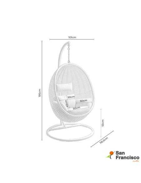 Sillón Colgante de diseño para exterior gris