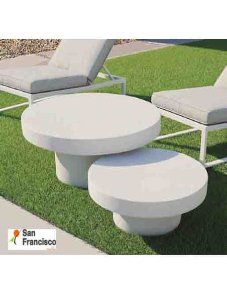 Mesa auxiliar de 66cm de micro cemento