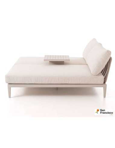 Tumbona doble reclinable para exterior