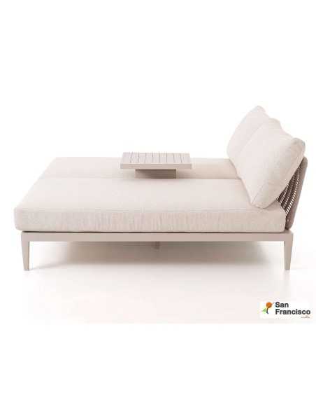 Tumbona doble reclinable para exterior