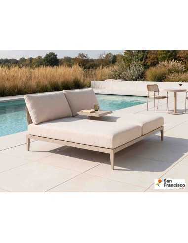 Tumbona doble reclinable para exterior