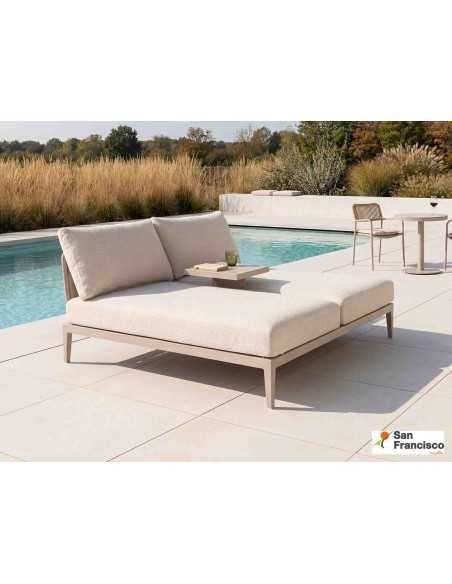 Tumbona doble reclinable para exterior