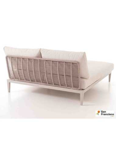 Tumbona doble reclinable para exterior