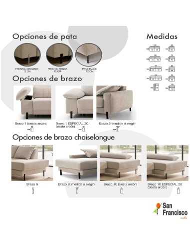 Chaise Longue diseño Italiano pata alta 282cm
