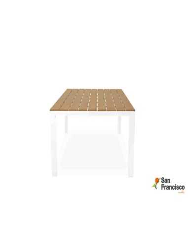 Mesa fija de jardin 180cm Blanca