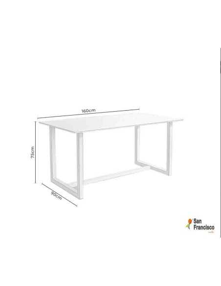 Mesa de 160cm para exterior Blanca