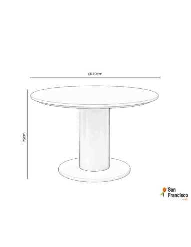 Mesa de exterior redonda de 120cm