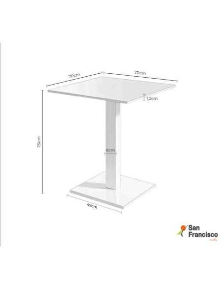 Mesa 70x70cm para exterior