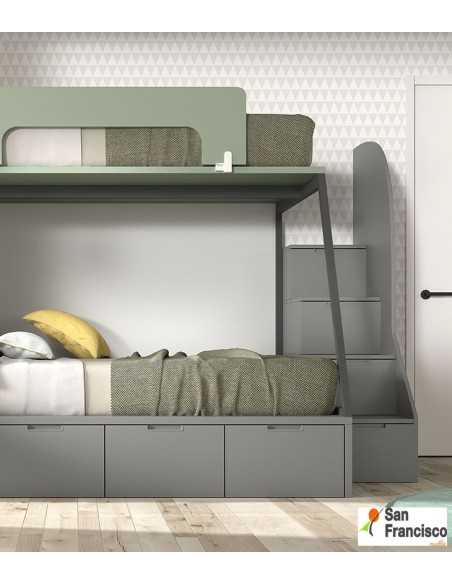 Litera de diseño con cama de 135 y 90cm