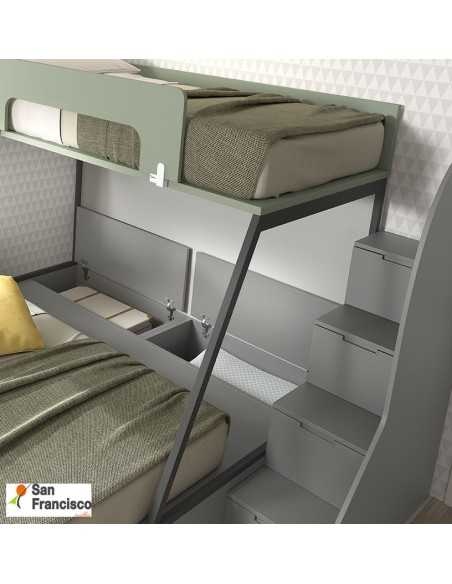 Litera de diseño con cama de 135 y 90cm