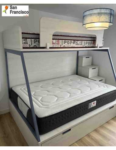 Litera con acabado Polar y cama de arrastre