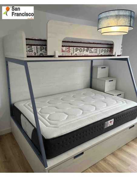 Litera con acabado Polar y cama de arrastre