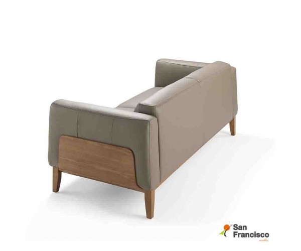 Sofa 3 plazas 209 cm tapizado en Piel