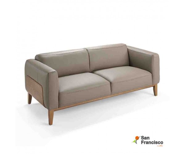 Sofa 3 plazas 209 cm tapizado en Piel