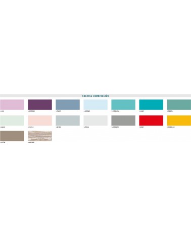 Catálogo de colores de combinación.